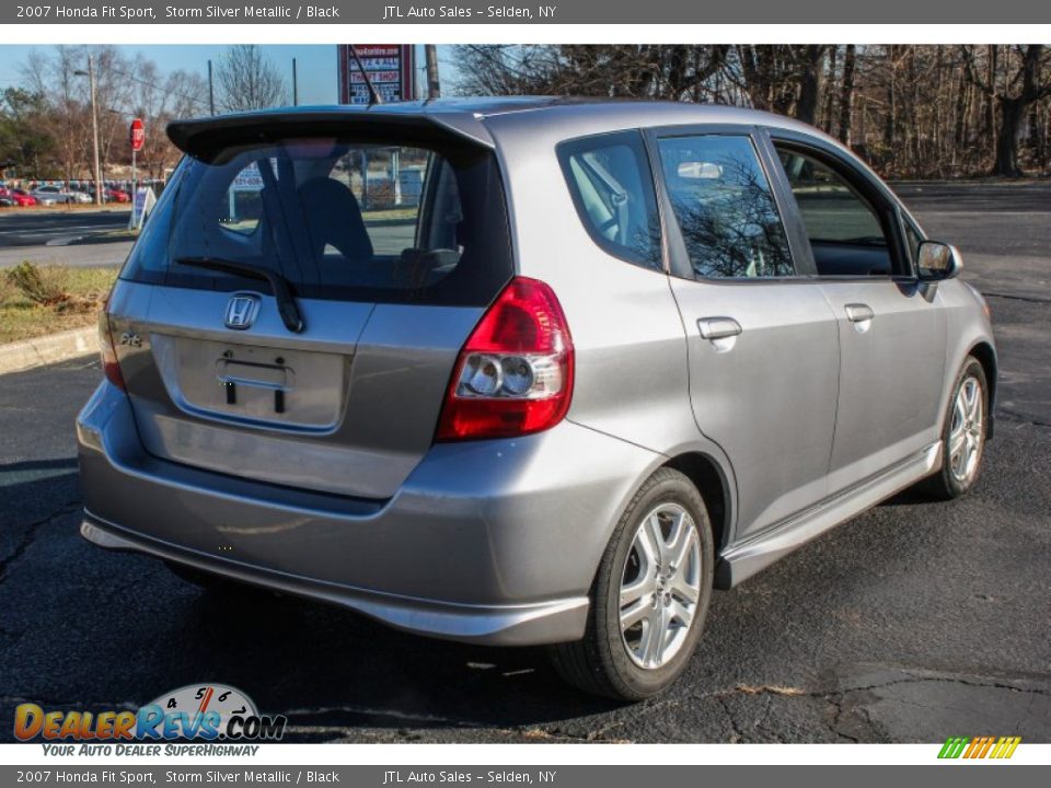 2007 Honda Fit Sport Storm Silver Metallic / Black Photo #6