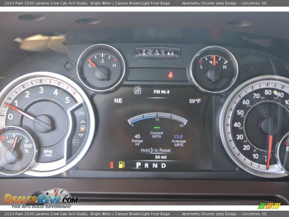 2014 Ram 3500 Laramie Crew Cab 4x4 Dually Gauges Photo #14