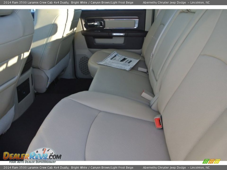 2014 Ram 3500 Laramie Crew Cab 4x4 Dually Bright White / Canyon Brown/Light Frost Beige Photo #15