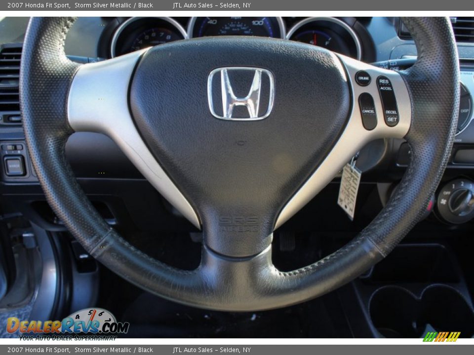 2007 Honda Fit Sport Storm Silver Metallic / Black Photo #15
