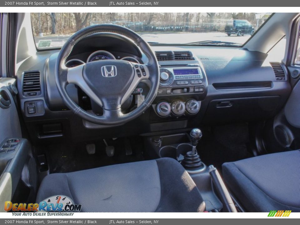 2007 Honda Fit Sport Storm Silver Metallic / Black Photo #16