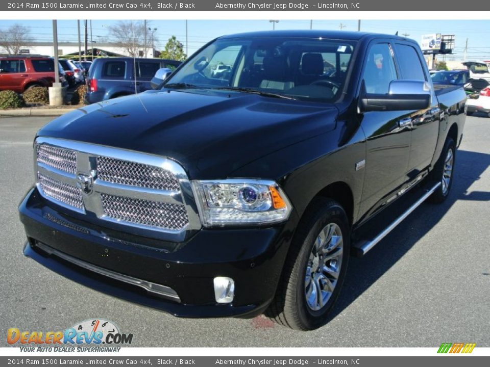 2014 Ram 1500 Laramie Limited Crew Cab 4x4 Black / Black Photo #2