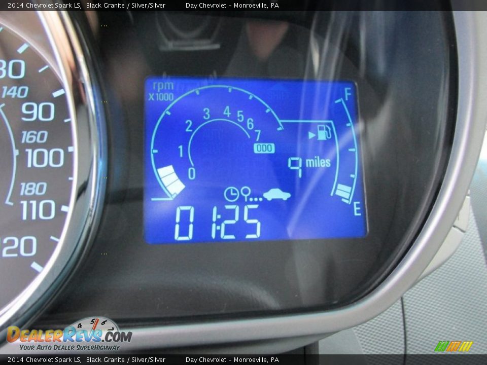 2014 Chevrolet Spark LS Black Granite / Silver/Silver Photo #20
