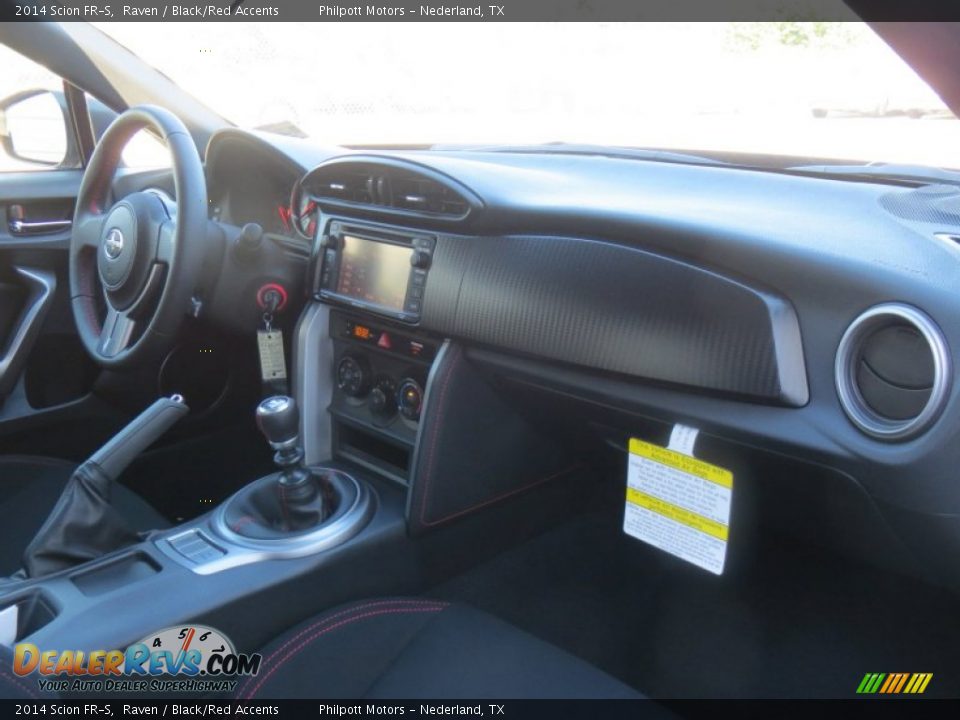 2014 Scion FR-S Raven / Black/Red Accents Photo #17