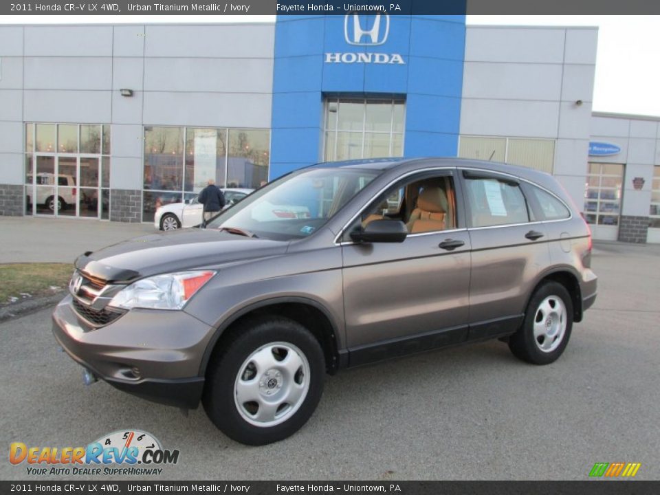 2011 Honda CR-V LX 4WD Urban Titanium Metallic / Ivory Photo #1