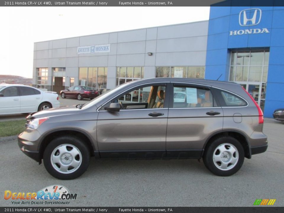 2011 Honda CR-V LX 4WD Urban Titanium Metallic / Ivory Photo #2