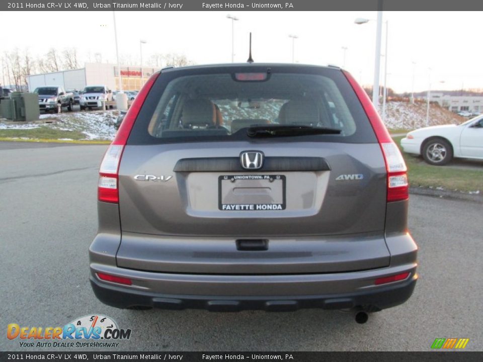 2011 Honda CR-V LX 4WD Urban Titanium Metallic / Ivory Photo #3