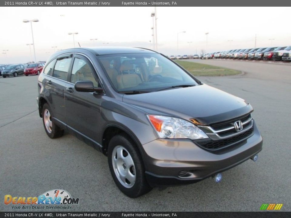 2011 Honda CR-V LX 4WD Urban Titanium Metallic / Ivory Photo #5