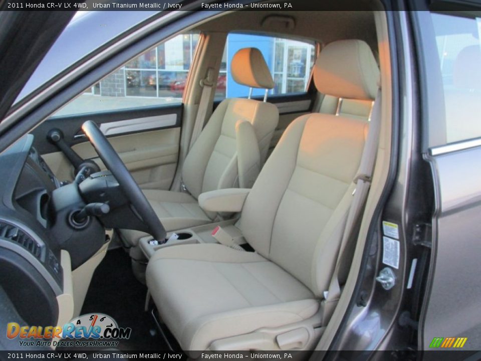 2011 Honda CR-V LX 4WD Urban Titanium Metallic / Ivory Photo #7