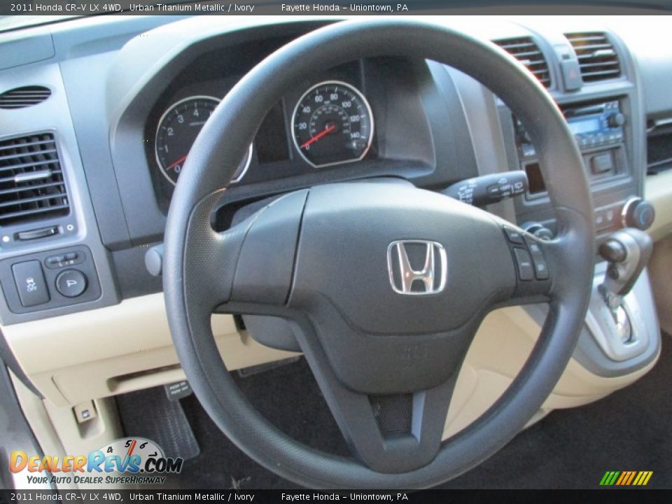 2011 Honda CR-V LX 4WD Urban Titanium Metallic / Ivory Photo #10