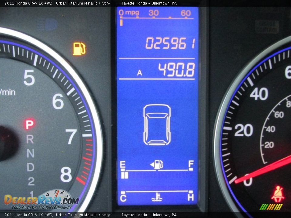 2011 Honda CR-V LX 4WD Urban Titanium Metallic / Ivory Photo #20