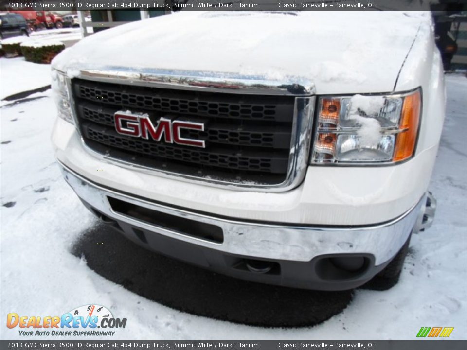 2013 GMC Sierra 3500HD Regular Cab 4x4 Dump Truck Summit White / Dark Titanium Photo #2