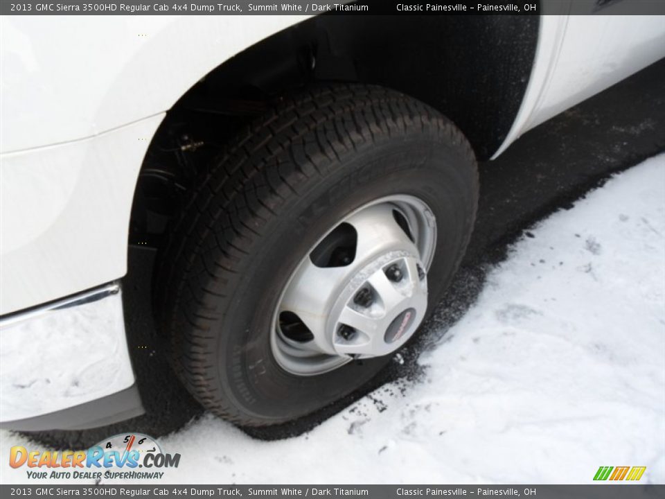 2013 GMC Sierra 3500HD Regular Cab 4x4 Dump Truck Summit White / Dark Titanium Photo #3