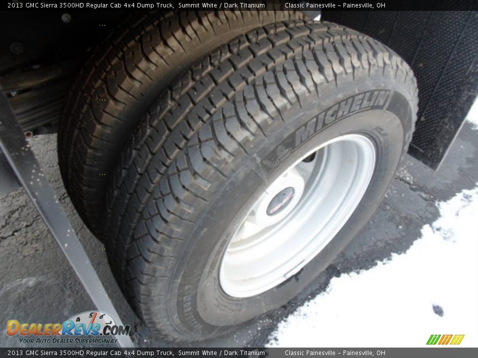 2013 GMC Sierra 3500HD Regular Cab 4x4 Dump Truck Summit White / Dark Titanium Photo #5