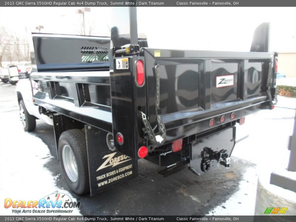2013 GMC Sierra 3500HD Regular Cab 4x4 Dump Truck Summit White / Dark Titanium Photo #6