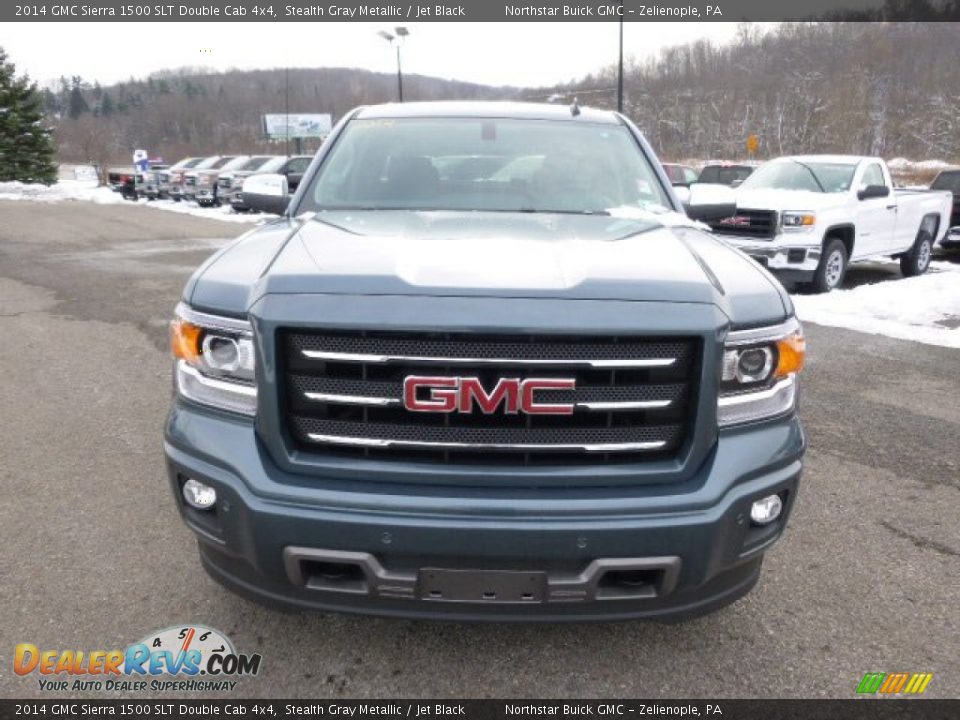 2014 GMC Sierra 1500 SLT Double Cab 4x4 Stealth Gray Metallic / Jet Black Photo #2