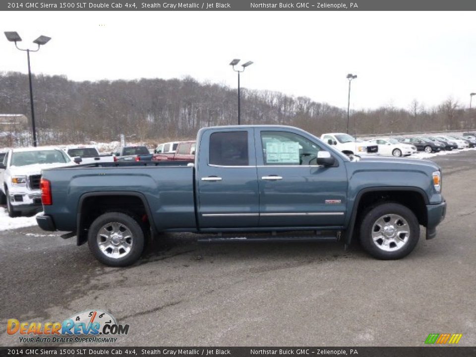 2014 GMC Sierra 1500 SLT Double Cab 4x4 Stealth Gray Metallic / Jet Black Photo #4