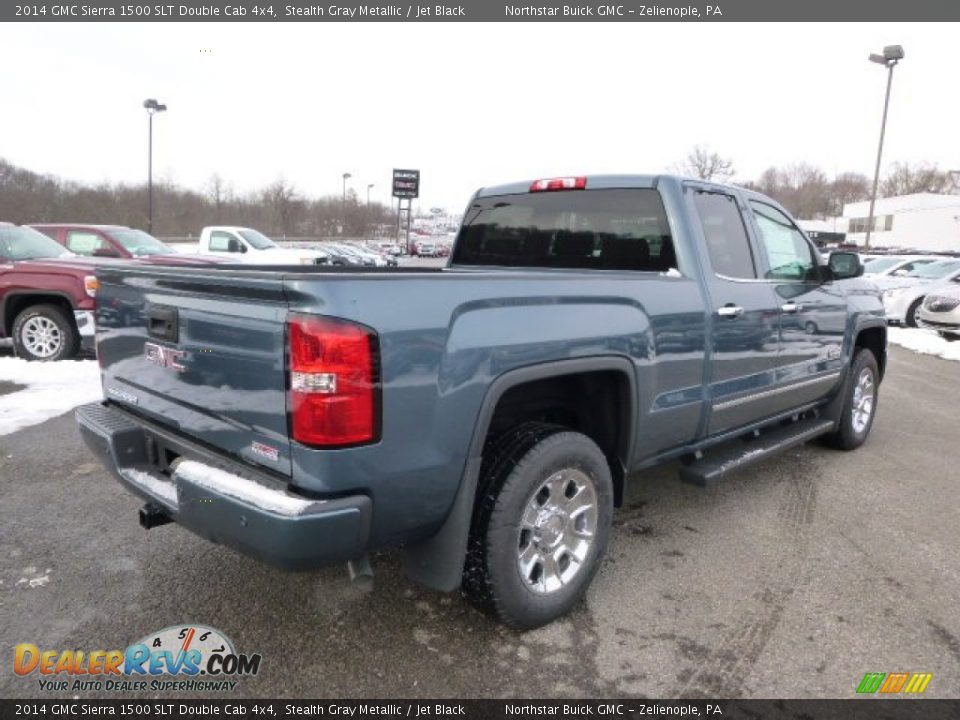 2014 GMC Sierra 1500 SLT Double Cab 4x4 Stealth Gray Metallic / Jet Black Photo #5