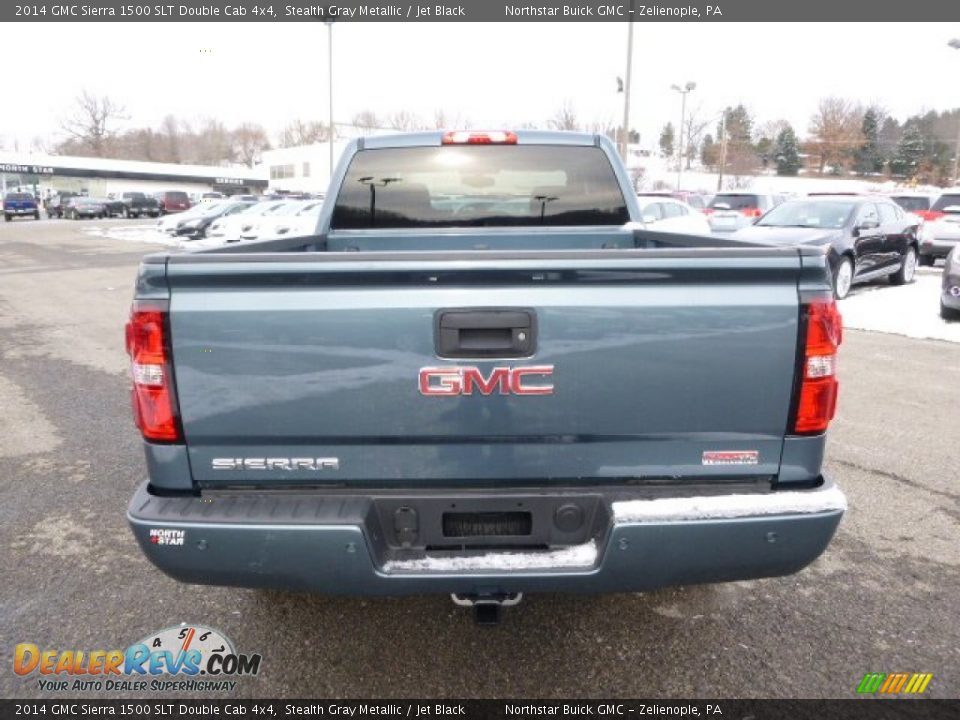 2014 GMC Sierra 1500 SLT Double Cab 4x4 Stealth Gray Metallic / Jet Black Photo #6