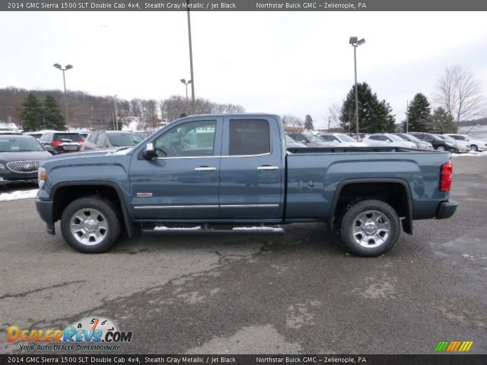 2014 GMC Sierra 1500 SLT Double Cab 4x4 Stealth Gray Metallic / Jet Black Photo #8