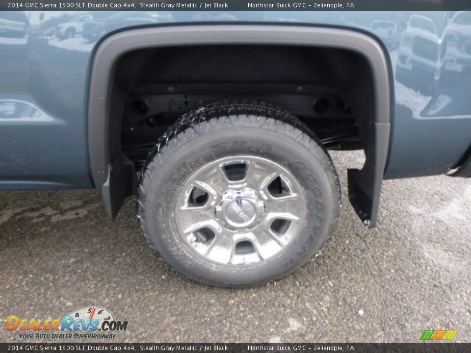 2014 GMC Sierra 1500 SLT Double Cab 4x4 Stealth Gray Metallic / Jet Black Photo #9