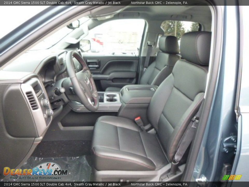 2014 GMC Sierra 1500 SLT Double Cab 4x4 Stealth Gray Metallic / Jet Black Photo #10