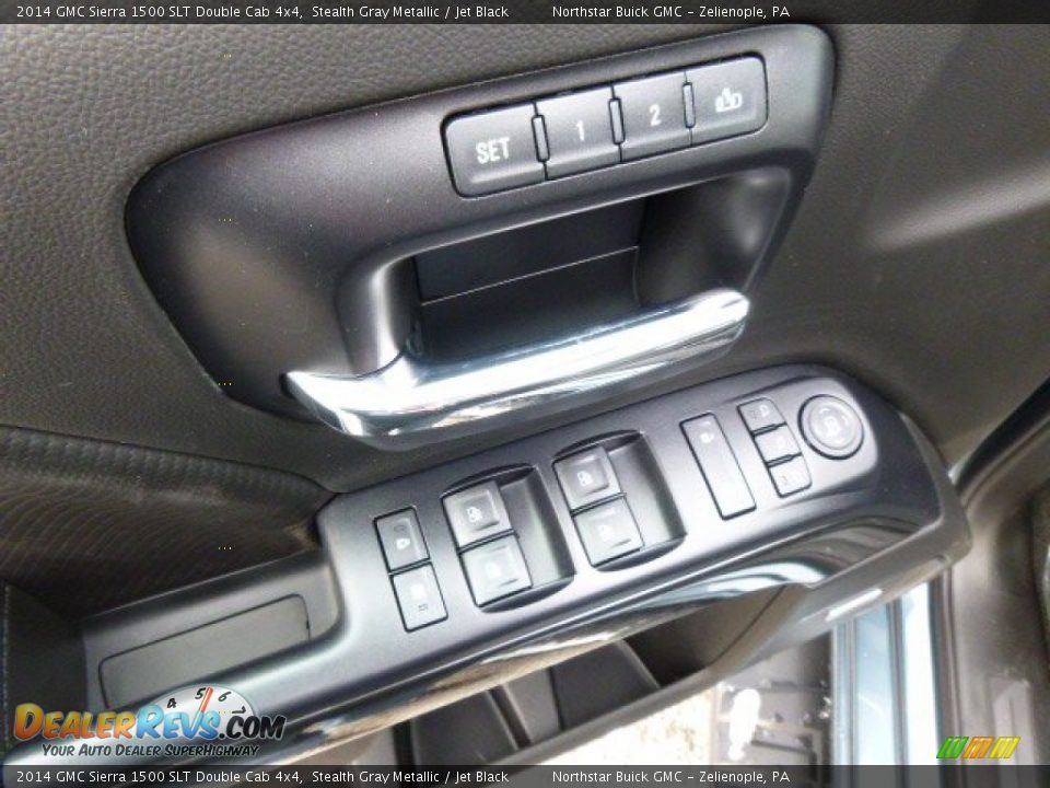 2014 GMC Sierra 1500 SLT Double Cab 4x4 Stealth Gray Metallic / Jet Black Photo #13