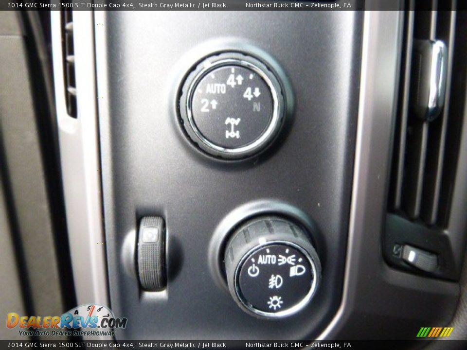 2014 GMC Sierra 1500 SLT Double Cab 4x4 Stealth Gray Metallic / Jet Black Photo #15