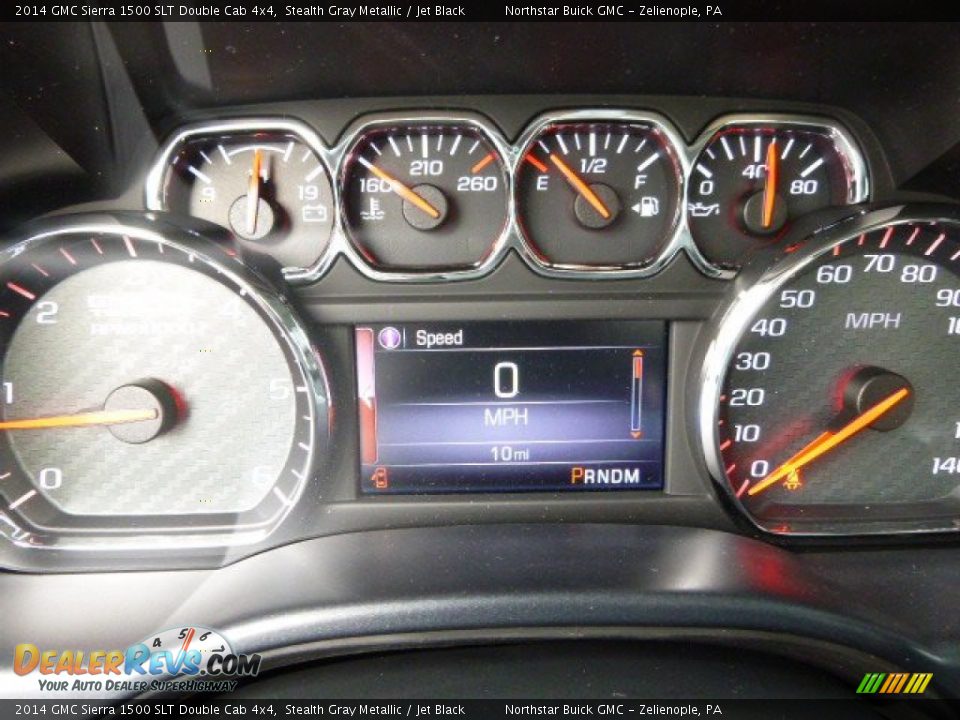 2014 GMC Sierra 1500 SLT Double Cab 4x4 Stealth Gray Metallic / Jet Black Photo #19