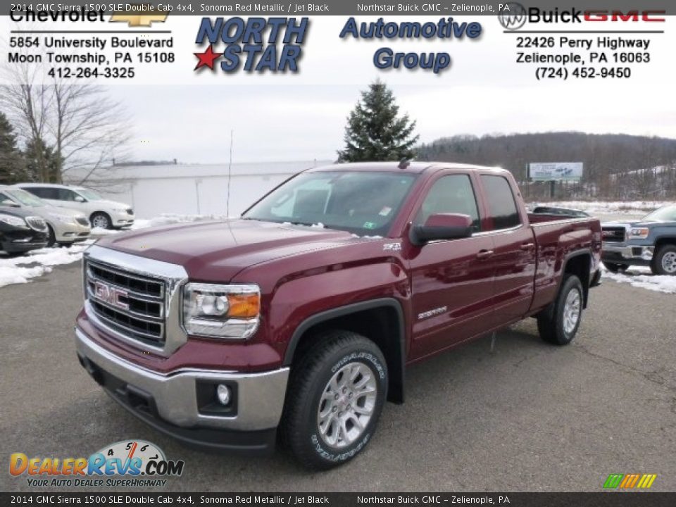2014 GMC Sierra 1500 SLE Double Cab 4x4 Sonoma Red Metallic / Jet Black Photo #1