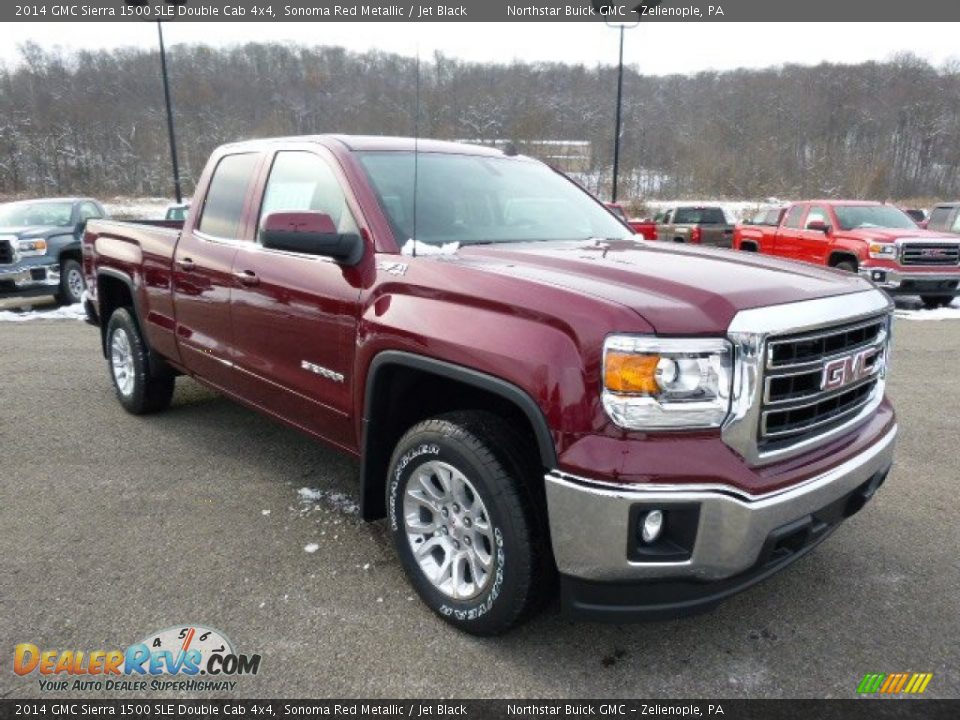 2014 GMC Sierra 1500 SLE Double Cab 4x4 Sonoma Red Metallic / Jet Black Photo #3