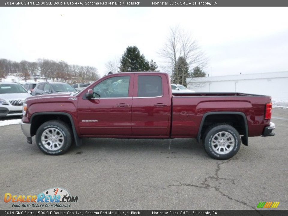 2014 GMC Sierra 1500 SLE Double Cab 4x4 Sonoma Red Metallic / Jet Black Photo #8
