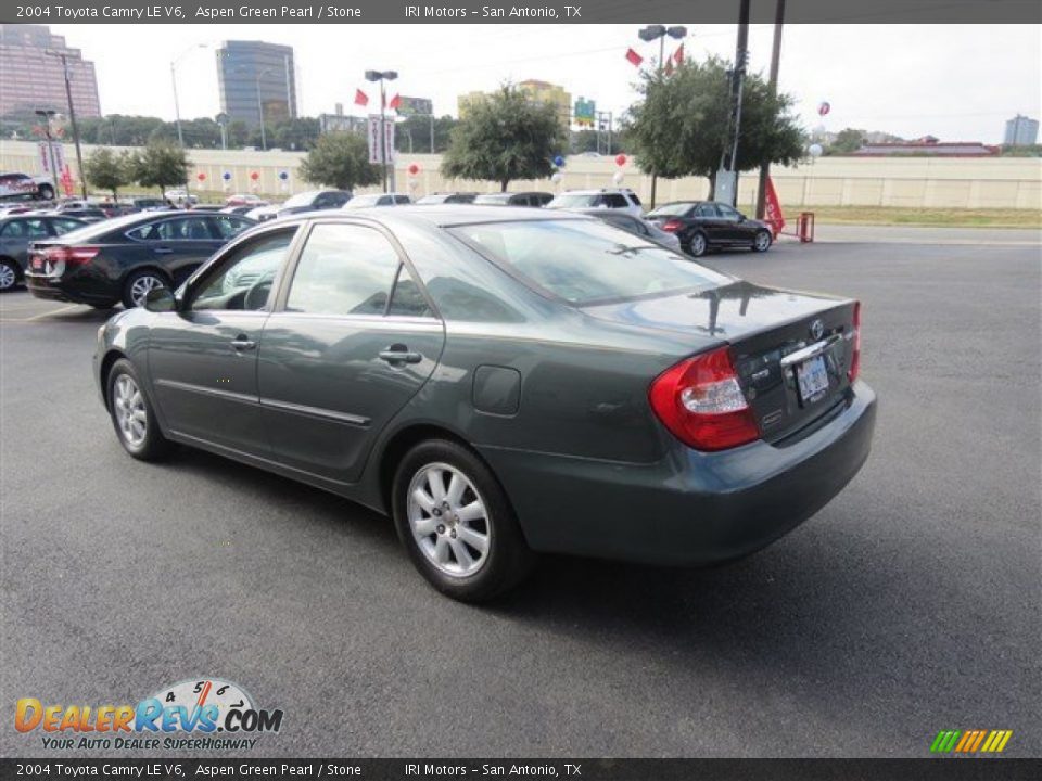 2004 Toyota Camry LE V6 Aspen Green Pearl / Stone Photo #5