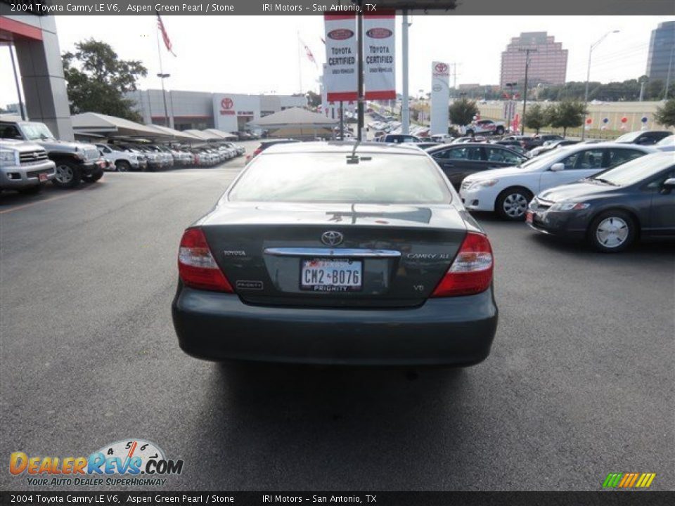 2004 Toyota Camry LE V6 Aspen Green Pearl / Stone Photo #6