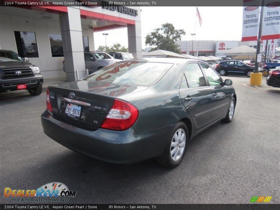 2004 Toyota Camry LE V6 Aspen Green Pearl / Stone Photo #7