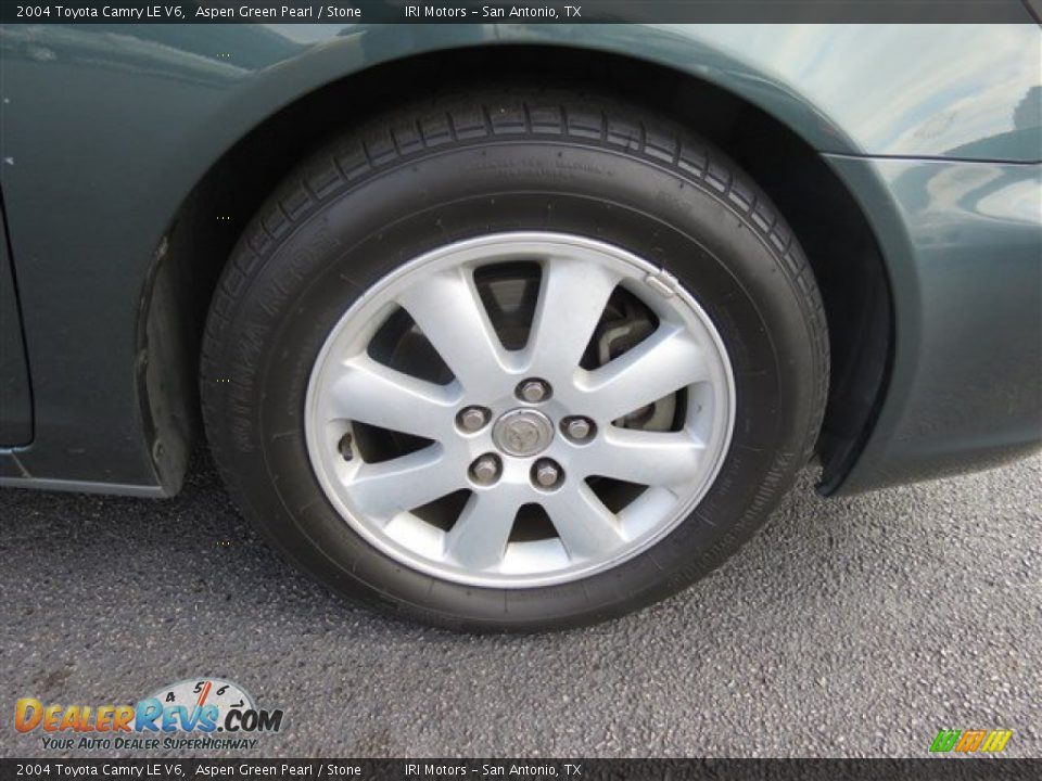 2004 Toyota Camry LE V6 Aspen Green Pearl / Stone Photo #9