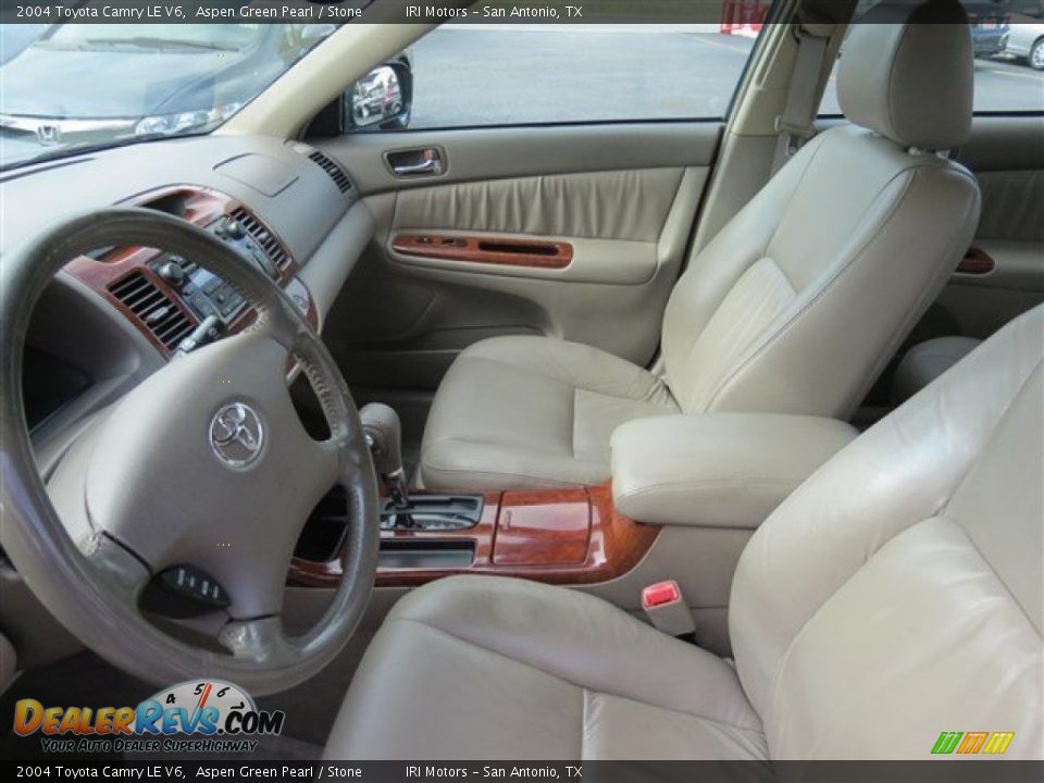 2004 Toyota Camry LE V6 Aspen Green Pearl / Stone Photo #11
