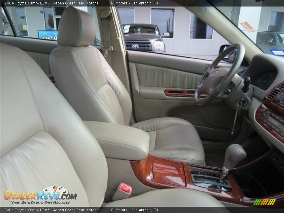 2004 Toyota Camry LE V6 Aspen Green Pearl / Stone Photo #13