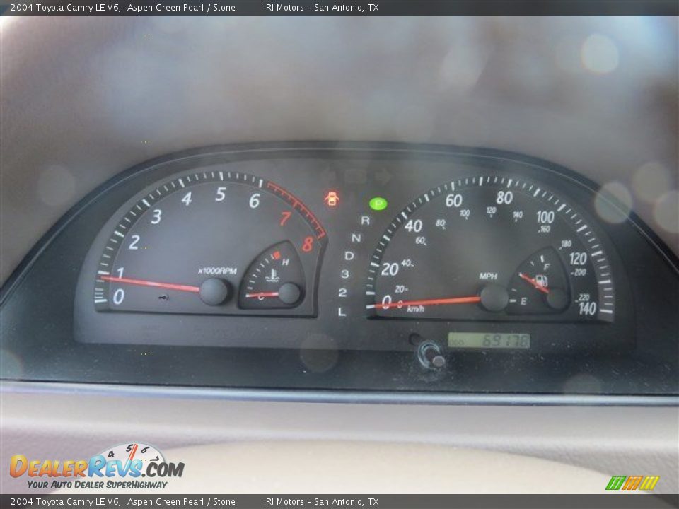 2004 Toyota Camry LE V6 Aspen Green Pearl / Stone Photo #17