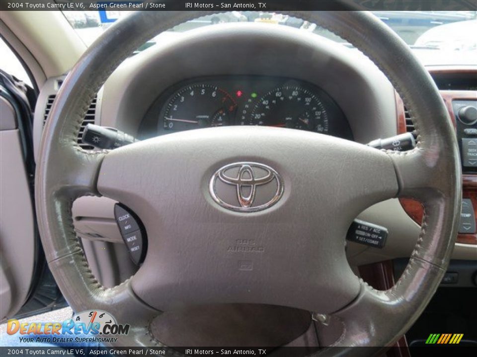 2004 Toyota Camry LE V6 Aspen Green Pearl / Stone Photo #18