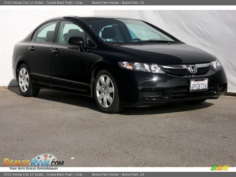 2010 Honda Civic LX Sedan Crystal Black Pearl / Gray Photo #1