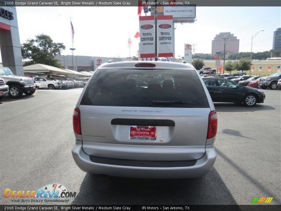 2006 Dodge Grand Caravan SE Bright Silver Metallic / Medium Slate Gray Photo #6