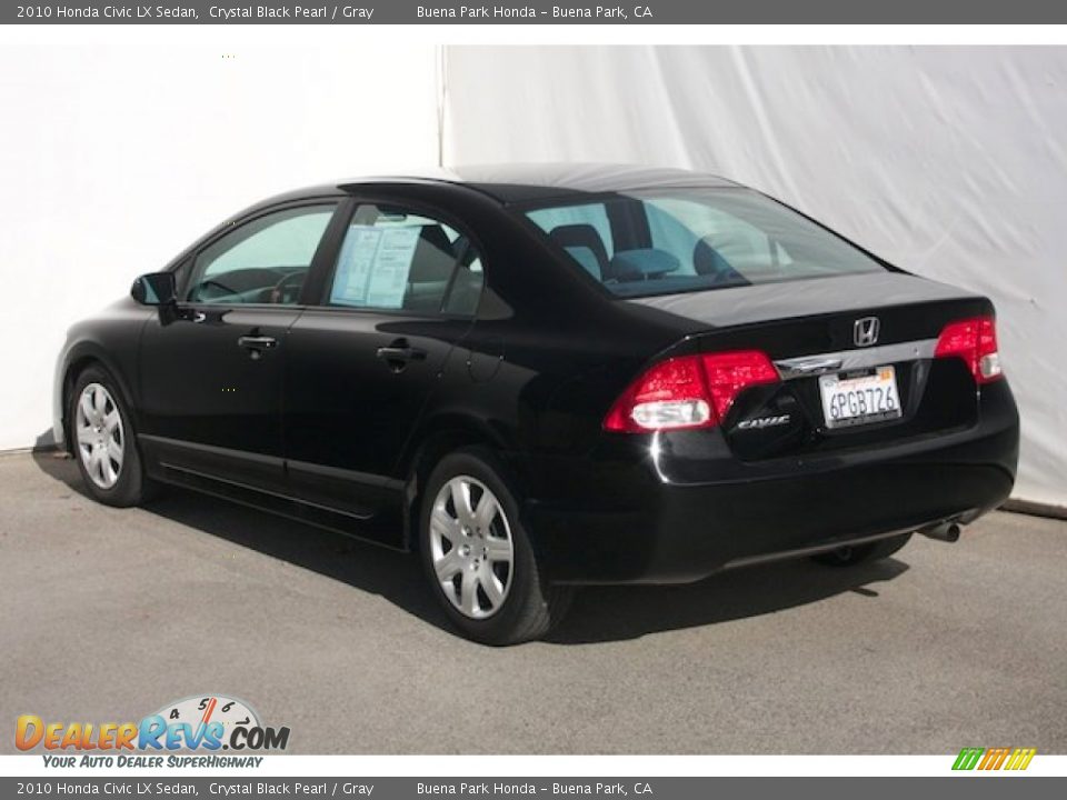 2010 Honda Civic LX Sedan Crystal Black Pearl / Gray Photo #2