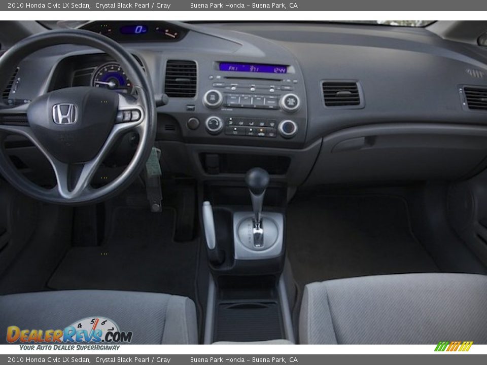 2010 Honda Civic LX Sedan Crystal Black Pearl / Gray Photo #5