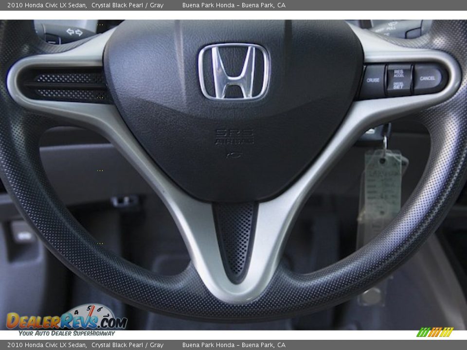2010 Honda Civic LX Sedan Crystal Black Pearl / Gray Photo #6