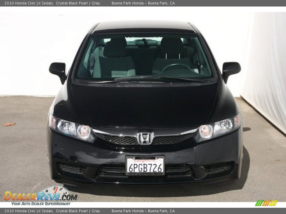 2010 Honda Civic LX Sedan Crystal Black Pearl / Gray Photo #8