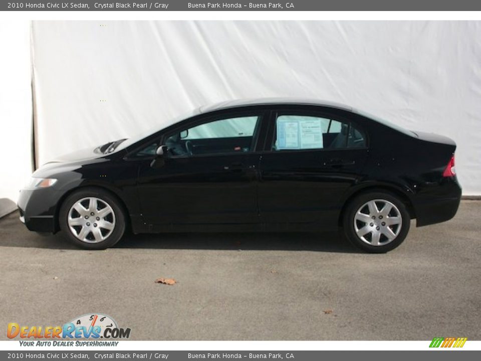 2010 Honda Civic LX Sedan Crystal Black Pearl / Gray Photo #9