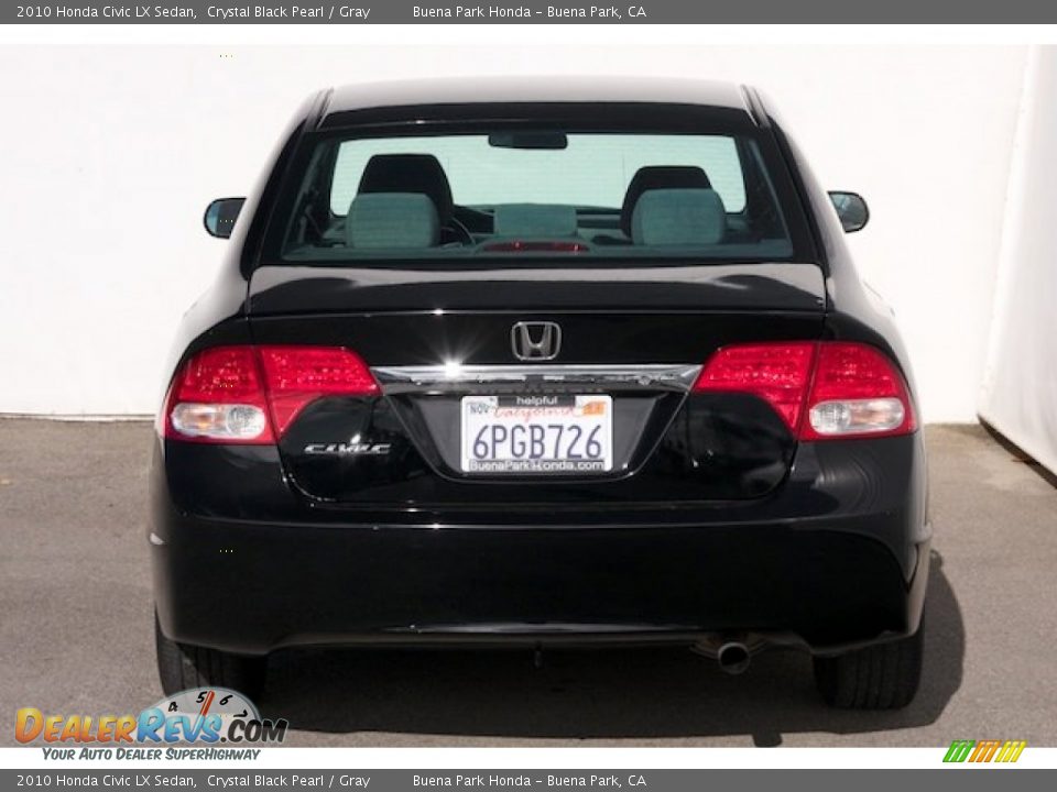 2010 Honda Civic LX Sedan Crystal Black Pearl / Gray Photo #10