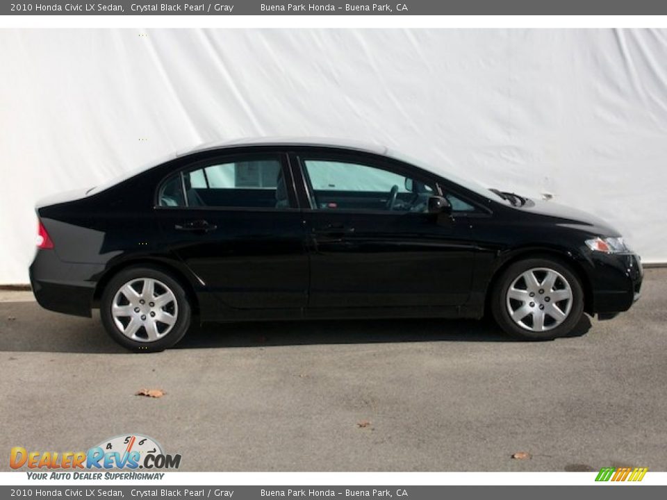 2010 Honda Civic LX Sedan Crystal Black Pearl / Gray Photo #11