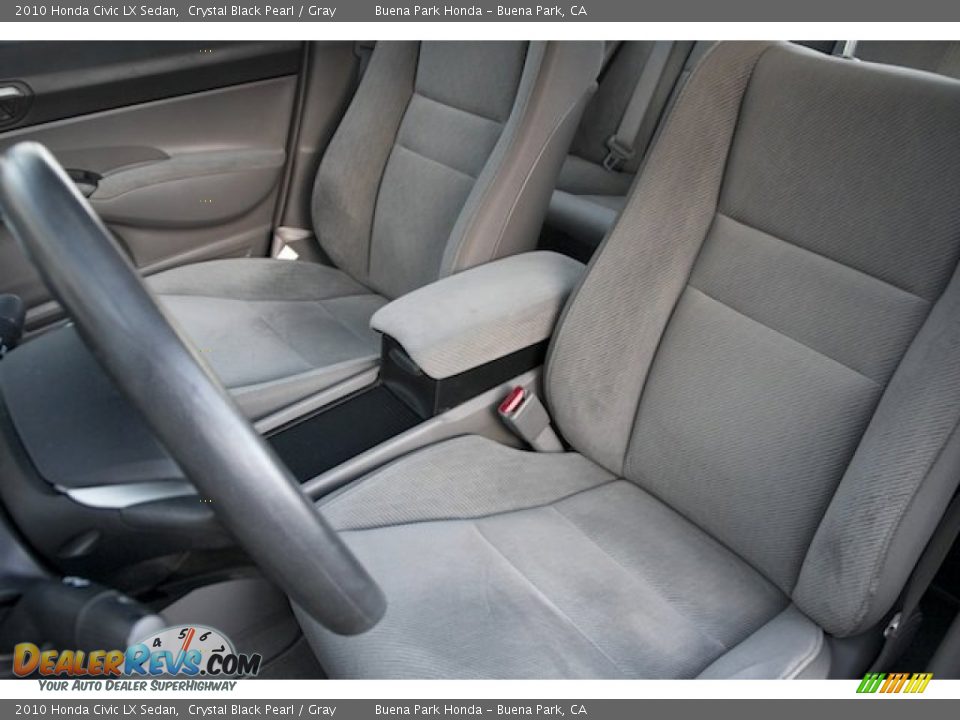 2010 Honda Civic LX Sedan Crystal Black Pearl / Gray Photo #13